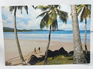 Mahe Beach Seychelles Vintage Postcard 