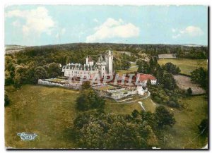 Postcard Modern Blanzy S and L Aerial view Chateau du Plessis