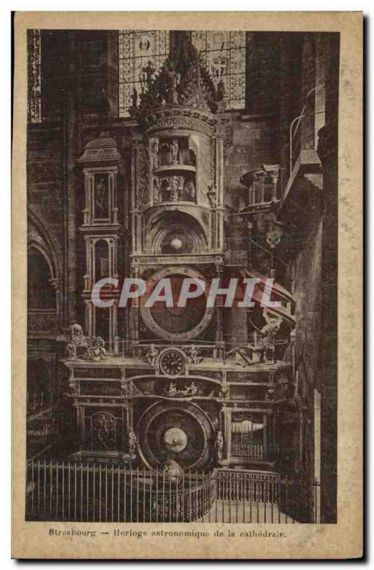 Old Postcard Strasbourg Astronomical Clock of the Cathedral