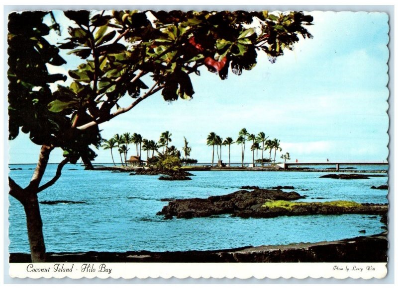 1979 Scenic Coconut Island Scene In Hilo Bay Hilo Hawaii HI Posted Tree Postcard