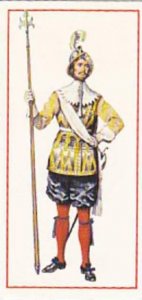 Carreras Vintage Cigarette Card Military Uniforms 1976 No 3 Pikeman 1660 King...