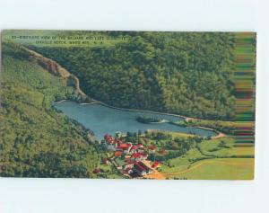 Linen AERIAL VIEW OF TOWN Dixville Notch - Near Jefferson New Hampshire NH F3597