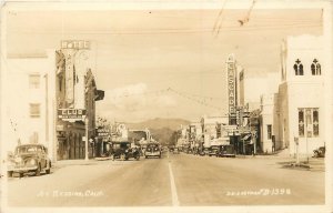 RPPC Postcard Market Street Redding CA Cascade Theater Eastman B1398