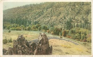 Espanola NM Pajarito Park Rito de los Frijoles Communal House Ruins WB Postcard