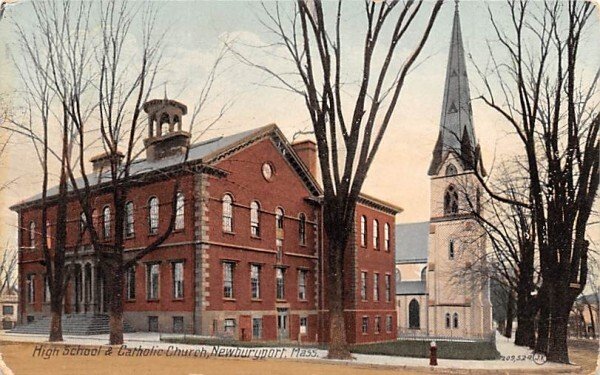 High School & Catholic Church in Newburyport, MA