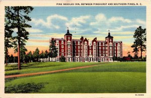 Pine Needles Inn Near Pinehurst and Southern Pines NC c1947 Vintage Postcard T74