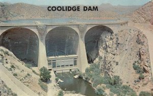 COOLIDGE DAM Arizona San Carlos Lake 1967 Chrome Vintage Postcard