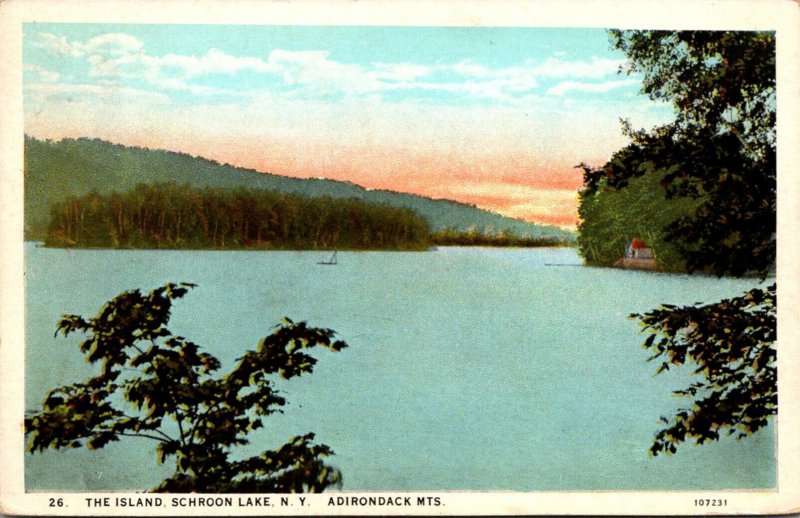 New York Adirondacks Schroon Lake The Island Curteich