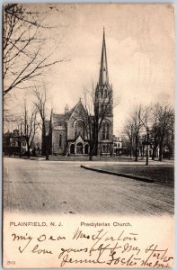 1906 Presbyterian Church Plainfield New Jersey Religious Antique Posted Postcard