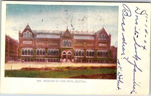 Postcard MUSEUM SCENE Boston Massachusetts MA AM6470