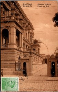 Serbia Belgrade King's Palace Vintage Postcard C017