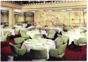 SS France 2,000 passenger Cruise Ship 1971.  Dining Room