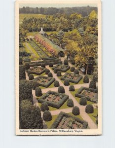 Postcard Ballroom Garden, Governor's Palace, Williamsburg, Virginia