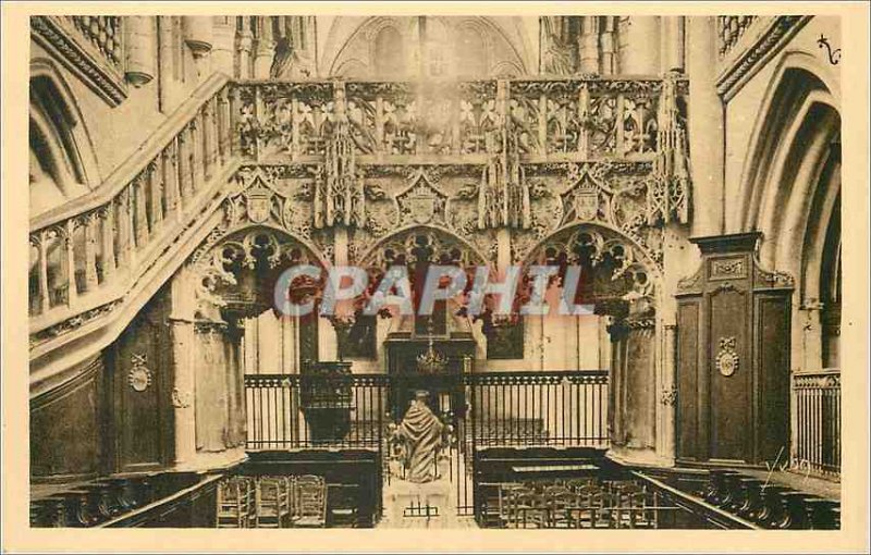 Old Postcard La Douce France in Troyes (Aube) Eglise Sainte Madeleine XII S)