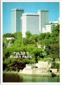 VINTAGE POSTCARD CONTINENTAL SIZE TULSA OKLAHOMA'S RIVER PARK PROJECT 1970s