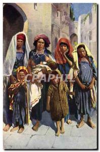 Old Postcard Fantasy Orientalism Women Kids
