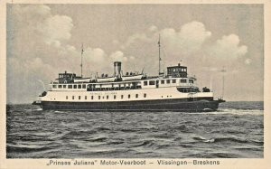 PRINSES JULIANA MOTOR-VEERBOOT-VLISSINGEN BRESKENS NETHERLANDS~PHOTO POSTCARD