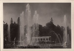 Postcard RPPC Peterhof Fountains #3 Russia 1939