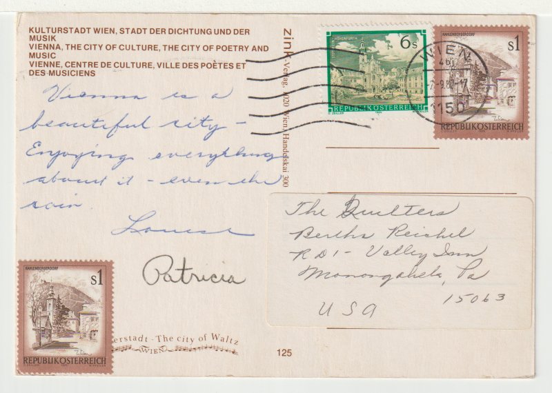 Greetings from Vienna, Austria