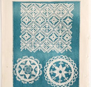 1868 Patterns In Crochet Print Color Victorian Era Peterson's Magazine Crafts 