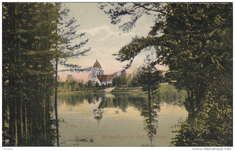 Strandparti Vid Kyrkan, RATTVIK, Dalarna County, Sweden, 1900-1910s