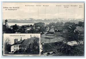 c1910 Greetings from Bernried At Lake Starnberg Germany Antique Postcard