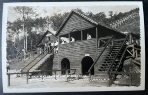 Vintage Postcard 1940 Half Way Station Power House, Mt. Cranmore, NH *REAL PHOTO