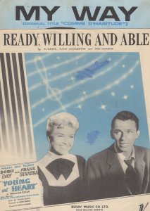Ready Willing & Able Doris Day My Way Frank Sinatra 2x Sheet Music