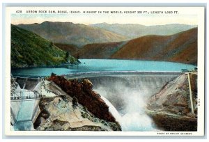 c1920 Scenic View Arrow Rock Dam Bridge Mountains Boise Idaho Unposted Postcard