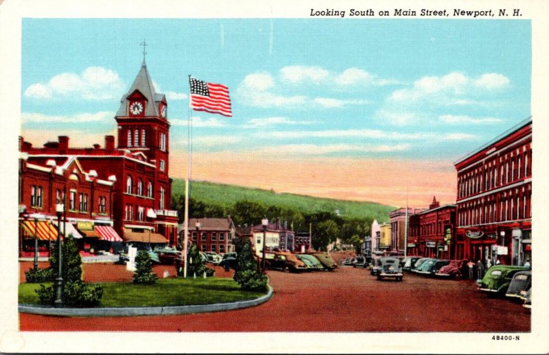 New Hampshire Newport Main Street Looking South Curteich