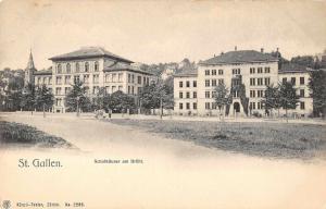 St Gallen Switzerland bird's eye view schoolhouses antique pc (Y9421)