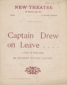 Captain Drew On Leave Marion Terry Military London Antique Military Theatre P...