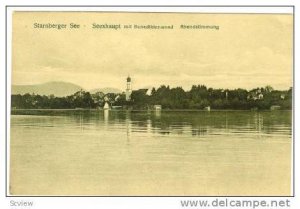 Seeshaupt mit Benediktenwand, Abendstimmung, Starnberger See (Bavaria), Germa...