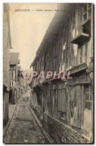 Postcard Old Honfleur Old Houses Rue Varin