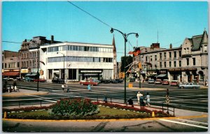 Postcard Guelph Ontario c1960s St. Georges Square Old Cars Wellington County