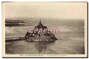 Old Postcard Mont Saint Michel Panoramic Southeast coast