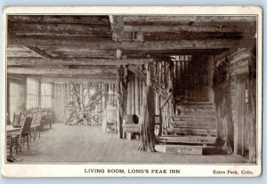 c1910's Living Room Longs Peak Inn Interior Estes Park Colorado CO Postcard