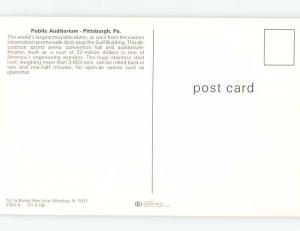 Unused Pre-1980 AUDITORIUM SCENE Pittsburgh Pennsylvania PA G2766@