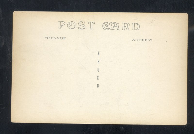 RPPC POULTNEY VERMONT VT ACADEMY ROW COLLEGE VINTAGE REAL PHOTO POSTCARD