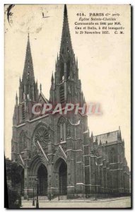 Old Postcard Paris Eglise Sainte Clotilde