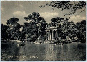 Postcard - Little Lake in Villa Borghese - Rome, Italy