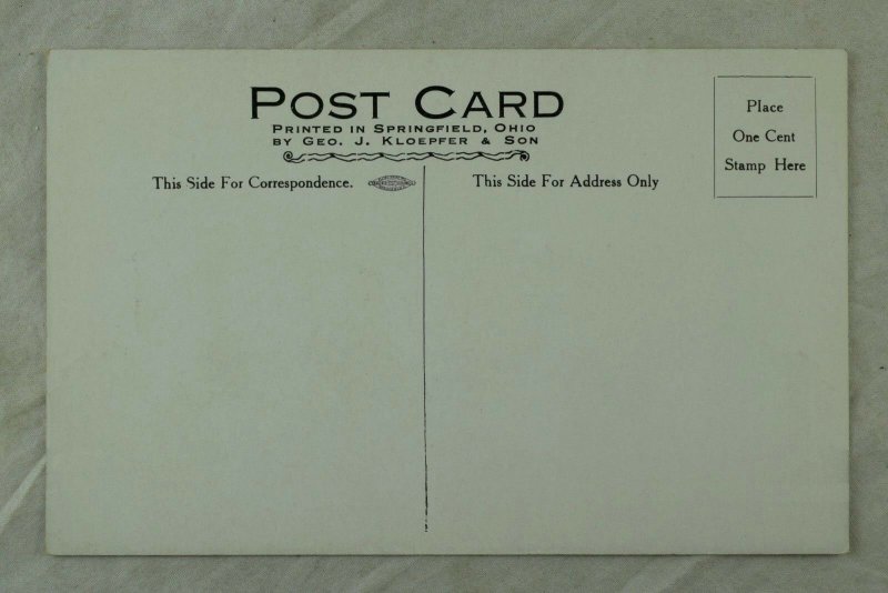 C.1910 Ohio Masonic Home, Springfield, Ohio Vintage Postcard F101