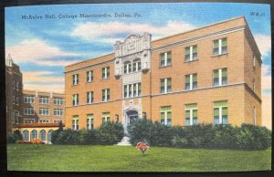 Vintage Postcard 1930-1945 McAuley Hall Misericordia College Dallas Pennsylvania