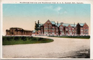 Guelph ON MacDonald Institute Hall OAC Ontario Agricultural College Postcard G33