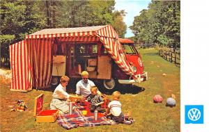 VW Volkswagen Camping Van Original Advertising Ridgefield CT Postcard