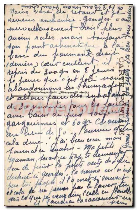 Old Postcard La Bourboule Establishment Choussy