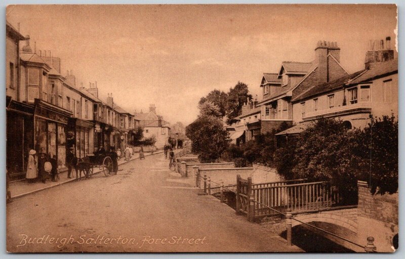 Budleigh Salterton Devon England c1910 Postcard Fore Street