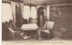 Ocean Liner Ile de France 1900-10s Salon Cabine de grand Luxe