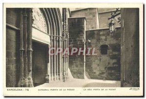 Old Postcard Barcelona Cathedral of La Piedad
