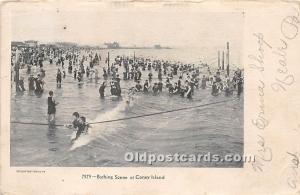 Bathing Scene Coney Island, NY, USA Amusement Park 1907 